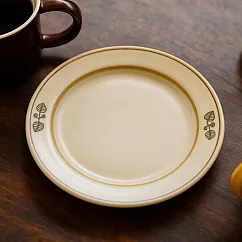 【日本Aito製作所】美濃燒|窯燒釉葉 陶瓷餐盤20cm ‧ 焦褐