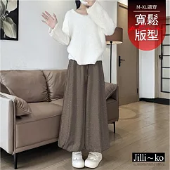 【Jilli~ko】糯米花苞裙褲高腰寬鬆闊腿休閒 J12588 FREE 咖色