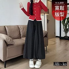 【Jilli~ko】糯米花苞裙褲高腰寬鬆闊腿休閒 J12588 FREE 黑色