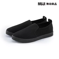 【MUJI 無印良品】撥水加工柔軟鞋墊基本便鞋 22cm 黑色