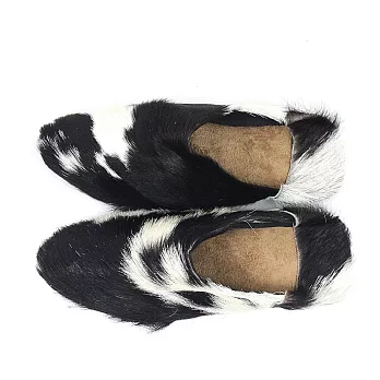 finara費納拉-皮草時尚室內羊皮拖鞋-黑色(M)