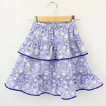 【愛的世界】鬆緊帶純棉小短裙-台灣製-125藍色