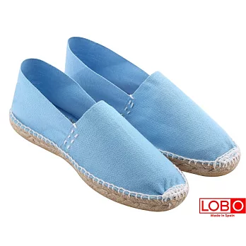 【LOBO】西班牙百年品牌Plana手工草編平底鞋-天空藍 情侶男/女款34天空藍