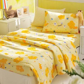 義大利Fancy Belle《蜜蜂童話》雙人純棉床包枕套組