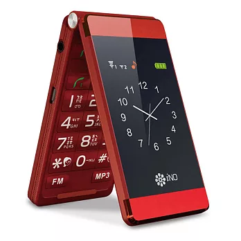 iNO CP200 雙螢幕3G雙卡孝親手機紅