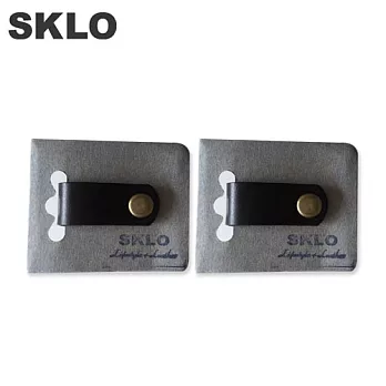 SKLO《日本手工》線材收納皮革帶(二入)-黑