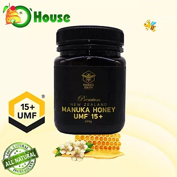 【Manuka South】紐西蘭 UMF 15+ 麥蘆卡蜂蜜 250g