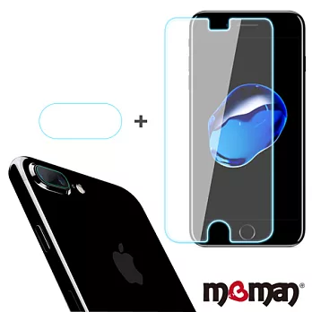 Mgman iPhone7 Plus 5.5吋 9H超抗刮鋼化螢幕玻璃保護貼+鏡頭貼組