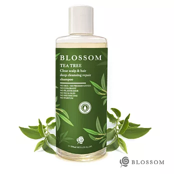 【BLOSSOM】茶樹薄荷植萃清爽活髮深層淨化修護洗髮精(250ML/瓶)