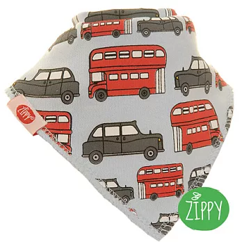 英國Zippy 幼兒時尚口水巾-巴士車