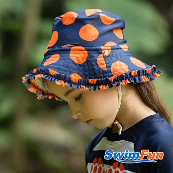 【Swim Fun】兒童雙面可戴遮陽帽_圓點花