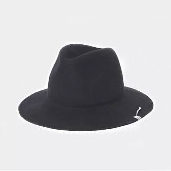 【 HUNTISM 日本職人帽子品牌】Stitch Brim Hat / Black 大盤帽 (黑/M)