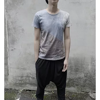 I . A . N Design 紫草雲染手工印染T Organic CottonM紫色