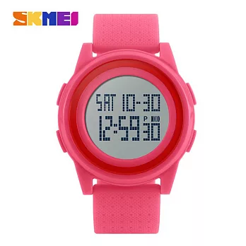 SKMEI 時刻美 1206 時尚流行大錶面輕薄防水電子錶- 粉色