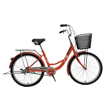 SPORTONE U2 24吋高碳鋼單速(Cinderella灰姑娘芭蕾淑女車)-橘