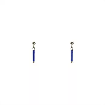 Snatch 迷你微光燈管手作耳環 - 藍色微光 / Snatch Mini Light Handmade Ear Clips - Blue