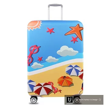 【US.STYLE】海灘度假26吋旅行箱防塵防摔保護套