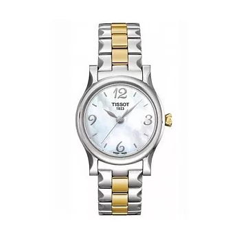 TISSOT 珍珠夫人時尚優質秀麗腕錶-半金 T0282102211700