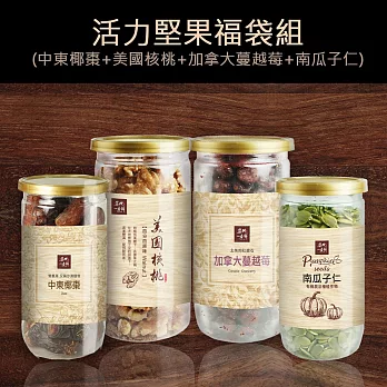 【築地一番鮮】活力堅果福袋組(中東椰棗+美國核桃+加拿大蔓越莓+南瓜子仁)免運