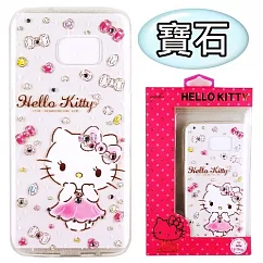 【Hello Kitty】Samsung Galaxy S7 彩鑽透明保護軟套(寶石)