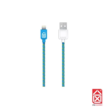CASE SCENARIO Pantone Lightning to USB 編織 MFi 認證傳輸線 (2M/藍色)