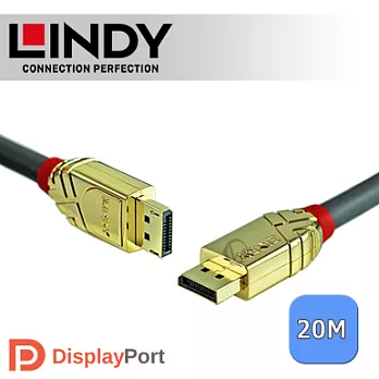 LINDY 林帝GOLD系列 DisplayPort 公 to 公 傳輸線 20m (36298)