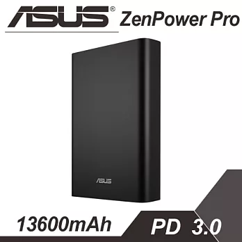 【ASUS】華碩 ZenPower Pro PD 輕薄型行動電源 13600mAh -黑色