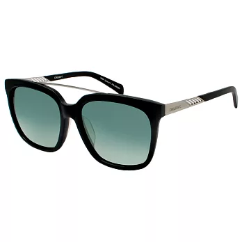 【CHELSEA 切爾西】韓系大框-寶麗萊UV400偏光太陽眼鏡(6002-C3#霧黑框綠鏡面)