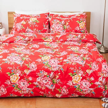 【kokomo’s 扣扣馬】鎮瀾宮大甲媽授權100%精梳棉新式兩用被雙人床包被套五件組-多色-草本花卉新嫁娘