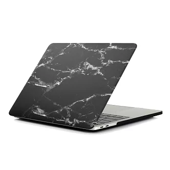 【SHOWHAN】Apple MacBook AIR 13.3吋 筆電水貼殼-(A1466/A1369)/黑白大理石紋路