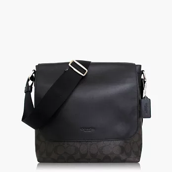 COACH 男仕品味 PVC / 側肩 / 斜肩 / 多功能包_深咖