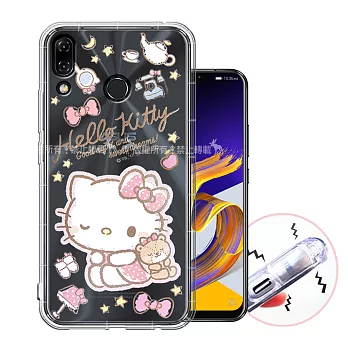 三麗鷗授權 Hello Kitty凱蒂貓 ASUS ZenFone 5 (2018) ZE620KL 甜蜜系列彩繪空壓殼(小熊) 有吊飾孔