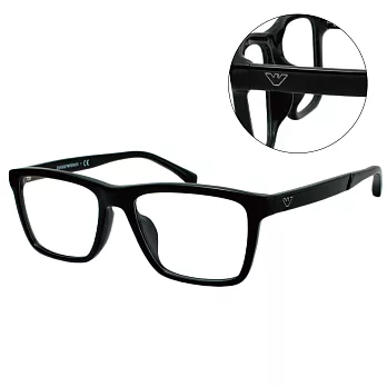 【EMPORIO ARMANI】百搭簡約款光學眼鏡-黑框(#3138F-5017)