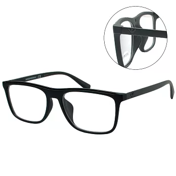 【EMPORIO ARMANI】義式簡約時尚光學眼鏡-黑框(#3124F-5129)