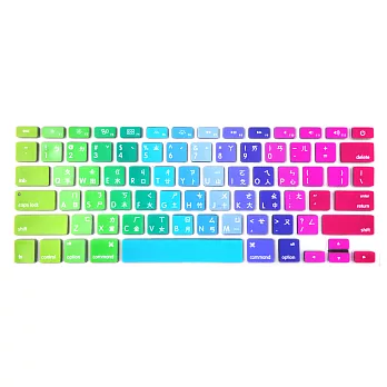 【SHOWHAN】Apple MacBook 12吋中文鍵盤保護膜/彩色