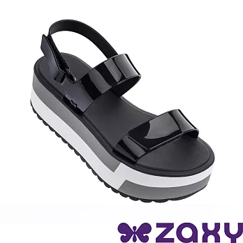 Zaxy 巴西 女 撞色厚底涼鞋US5黑色