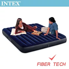 【INTEX】經典雙人加大(新款FIBER TECH)充氣床墊─寬152cm(64759)