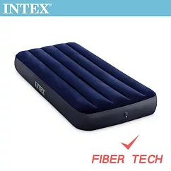 【INTEX】經典單人(新款FIBER TECH)充氣床墊─寬76cm(64756)