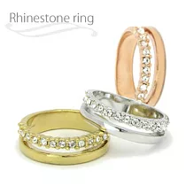 日本製-2連風水鑽戒指 -玫瑰金#13