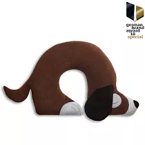 【德國萊思綺Leschi】旅行枕頭/辦公室/教室午休枕頭(狗狗造型 -咖啡色)