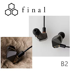 Final B2 日本匠人精製 Hi─End發燒系列 一鐵 平滑柔順樂音可換線式入耳式耳機 台灣代理公司貨保固2年