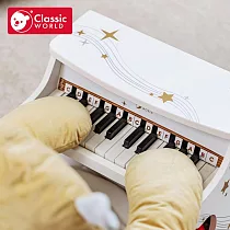 【德國 classic world 客來喜經典木玩】木製兒童鋼琴-純白幻想曲《40536》