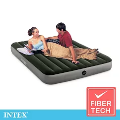 【INTEX】經典雙人加大(fiber─tech)充氣床墊(綠絨)─寬152cm(64109)