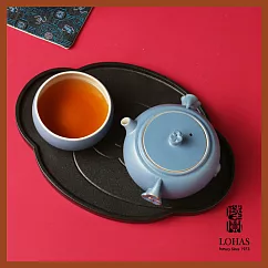 【陸寶LOHAS】牛來運轉茶禮 金牛送財 蒸蒸日上 一壺一杯+茶盤 經典藍