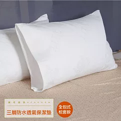 【麗塔寢飾】枕頭保潔墊(2入) 全包式 防水透氣保潔墊