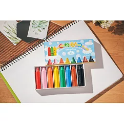 【蜂巢蠟筆】日本製兒童無毒8色蠟筆 紙盒款(刻字版)