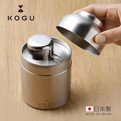 【日本下村KOGU】日製18─8不鏽鋼儲豆罐(附量匙10g)