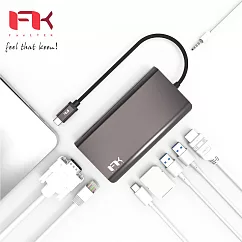 Feeltek 8 in 1 USB─C Portable Hub 多功能轉接器