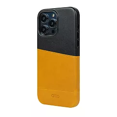 Alto Metro 插卡皮革手機殼 iPhone 14 Pro Max ─ ─ 焦糖棕/渡鴉黑
