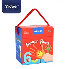 《MiDeer》── 可水洗手指顏料組(6色) ☆